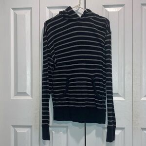 Men Kayden k black and gray striped hoodie